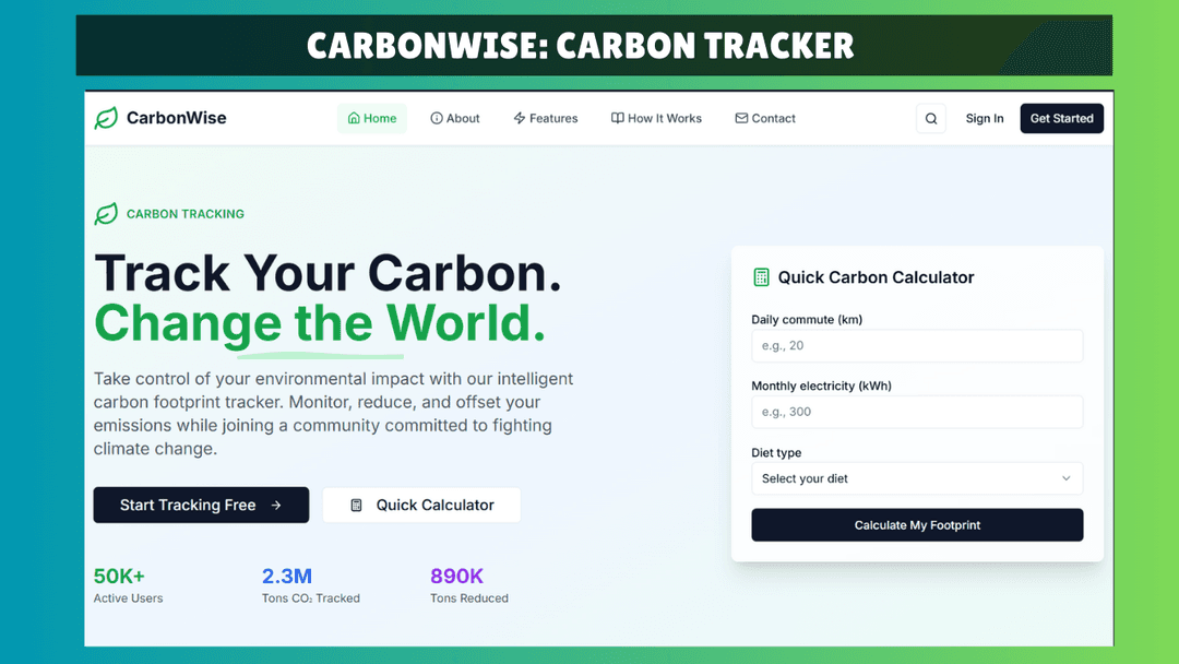 Carbonwise : Carbon Tracker