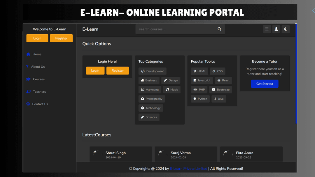 Online Learning Portal